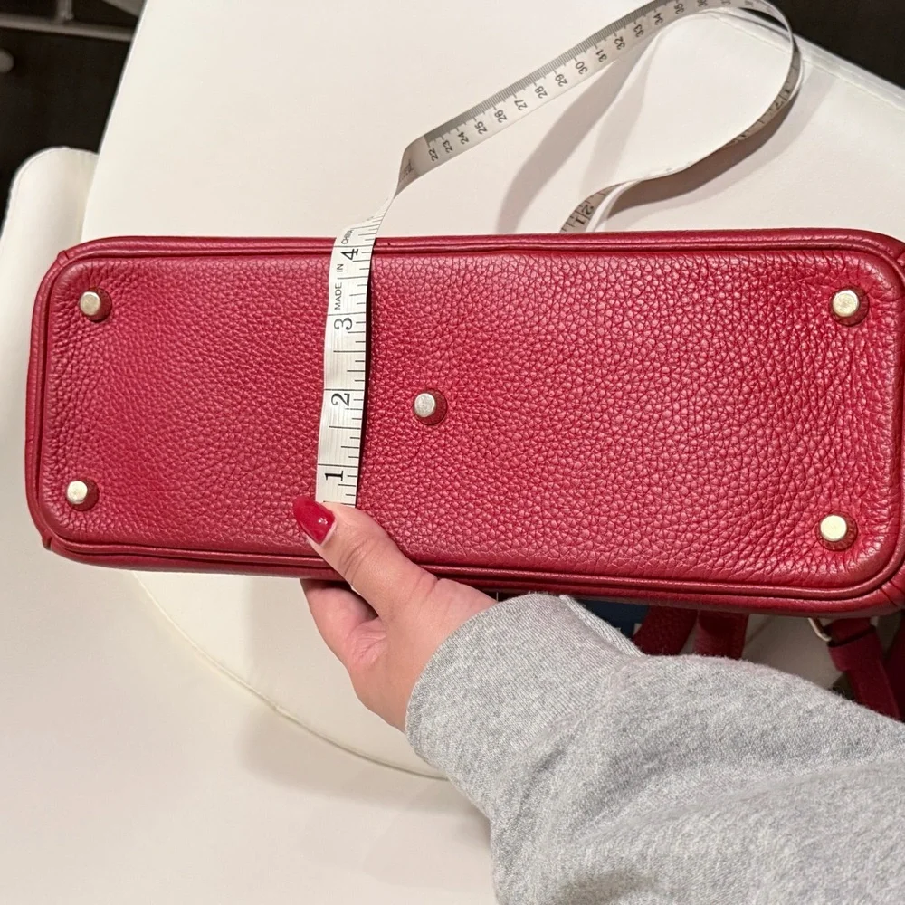 Christian Dior Diorissimo Medium Tote Red Pebbled Leather | Strap + Pouch